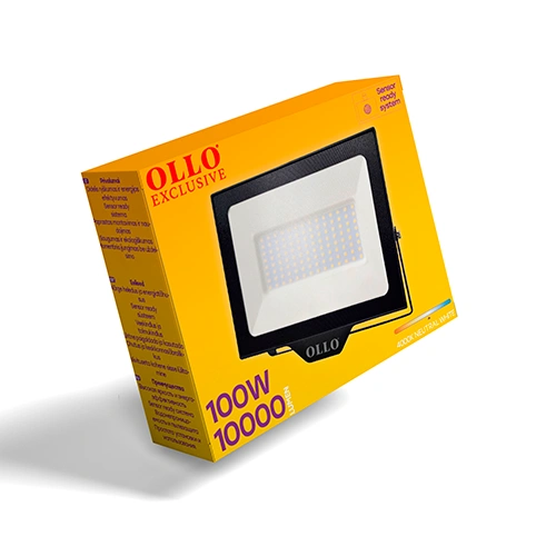 LED Moisture-resistant outdoor floodlight 100W, 10 000Lm, 4000K, IP65